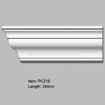 Grouss Gréisst Plain Polyurethan Dekorativ Cornice Molding